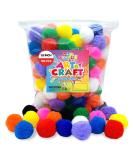 WAU Craft Pom Pom Balls - 100pcs 1.5 inch Multicolored Large Pompoms for Crafts Art DIY Project in Reusable Zipper Bag 100 1.5 inch - Buy Online on SooperMarket.com