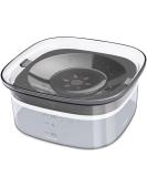 UPSKY 70oz No Spill Dog Water Bowl - Large Capacity Slow Feeder & Transparent Dispenser for Dogs and Cats - Travel-Friendly Design - Grey - Buy Online on SooperMarket.com