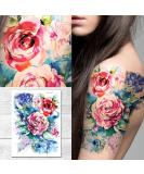 Supperb  Temporary Tattoos - Watercolor Painting Bouquet of Summer Flowers - Buy Online on SooperMarket.com