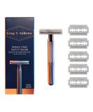 King C. Gillette Chrome Plated Safety Razor with 5 Platinum Blades - Buy Online on SooperMarket.com