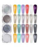 Chrome Powder Manicure Nail Art Decoration Set - BORN PRETTY Metallic Mirror Holographic Pigment - Buy Online on SooperMarket.com