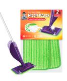 DAPPER Reusable Mop Pad Refills - 2 Pack Microfiber Pads for Swiffer WetJet Mop | Wet & Dry Floor Cleaning - Buy Online on SooperMarket.com