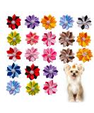 JpGdn 40 PCS Small Dog Hair Bows with Elastic Rubber Bands Handmade Colorful Pet Bow for Small Medium Puppy Doggies Cats Kitten Attachment Grooming Accessories bows with rubber band - Buy Online on SooperMarket.com