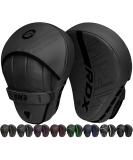 RDX Boxing Pads Curved Focus Mitts, Maya Hide Leather Kara Hook and jab Training Pads, Adjustable Strap Ventilated, MMA Muay Thai Kickboxing Coaching Martial Arts Punching Hand Target Strike Shield Black - Buy Online on SooperMarket.com