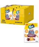 TUC Mini Bake Rolls Barbecue - Crispy Snack Chips (8 x 150g) | Bulk Pack Bread Chips for International Shipping - Buy Online on SooperMarket.com