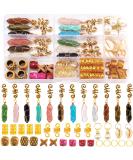 Messen 69 PCS Dreadlocks Jewelry Handemade Crystal Wire Wrapped Braids Hair Accessories Imitation Wood Beads Aluminum Hair Cuffs Hair Coils Hair Rings Pearl Hair Pendants for Hair Decoration (Gold) - Buy Online on SooperMarket.com