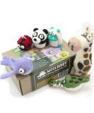 Woolbuddy Needle Felting Kit - Beginner Craft Kit with Tools, 40 Colored Wool, Instruction - for Adults and Kids - Buy Online on SooperMarket.com