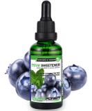 Alphapower Food Stevia Sugar-Free Blueberry Flavor Drops | 100% Natural Liquid Aroma & Sugar Substitute for Water Muesli Desserts Smoothies - 50ml - Buy Online on SooperMarket.com