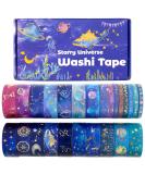 24 Rolls Washi Tape Set - Gold Foil Galaxy Decorative Masking Tape Constellation, Stars, Celestial, Adhesive Tape for Bullet Journal, Diy Craft, Scrapbooking Supplies, Gift Wrapping, Party decoration - Buy Online on SooperMarket.com