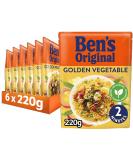 BEN'S ORIGINAL Golden Vegetable Microwave Rice Bulk Multipack 6 x 220g pouches Golden Vegetable 220 g (Pack of 6) - Buy Online on SooperMarket.com