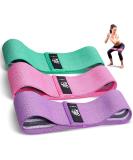 CFX Resistance Bands 3 Sets Premium Exercise Bands with Non-Slip Design for Hips & Glutes 3 Resistance Level Workout Booty Bands for Women and Men Home Training Fitness Yoga Green Pink Purple - Buy Online on SooperMarket.com