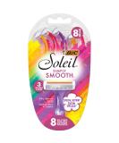 BIC Soliel Simply Smooth Special Edition Disposable Razors for Women - Sensitive Skin Razors with Vitamin E Strip - 8 Piece Set - Buy Online on SooperMarket.com