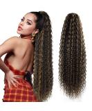 Drawstring Ponytail Extension 30 inch Long Curly Ponytail Hair Extension Synthetic Hairpiece for Women (P4/27#) - Buy Online on SooperMarket.com