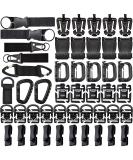 ZUSHALLMY 48-Piece MOLLE Accessories Kit - Upgrade Gear Attachments with Key Clips and D-Rings - Buy Online on SooperMarket.com