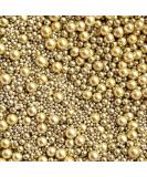 Gold Metallic Sprinkles cupcake cake toppers pearls balls metallic 100s and 1000s wedding decoration cakes cupcakes topper BILLIONAIRE - Buy Online on SooperMarket.com