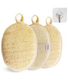Natural Loofah Sponge Exfoliating Body Scrubber (3 Pack),Made with Eco-Friendly and Biodegradable Shower Luffa Sponge, Loofah for Women and Men, Beige 3 Count (Pack of 1) - Buy Online on SooperMarket.com