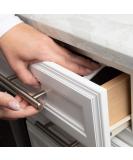 Qdos Top Drawer/Door Adhesive Latches - Pack of 4, White | No Removing, Drilling, or Tools Needed | Easy Installation for Framed Cabinet TOP Drawers and Doors - Buy Online on SooperMarket.com