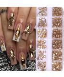 800PCS Belicey Nail Rhinestones Kit - Multi-Shape Crystals for Nail Art & DIY Crafts (Gold) - Buy Online on SooperMarket.com