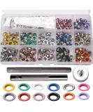 360 Sets 1/4 Inch Multi-Color Metal Grommet Eyelets Kit with Installation Tools - 12 Colors | Hotetey Grommet Tool Kit - Buy Online on SooperMarket.com