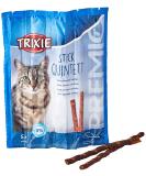 Premio Quadro-Sticks Anti-Hairball Treats for Cats - Salmon & Trout Flavor 5 Pack (5g Each) | International Shipping Available - Buy Online on SooperMarket.com