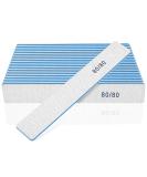 12pcs 80/80 Grit Jumbo Nail Files for Acrylic Nails - Professional Square Emery Boards for Manicure & Nail Techs - Buy Online on SooperMarket.com