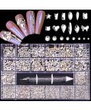 600 Clear Diamonds + 2500 Flat Rhinestones Kit for Nail, Shoes, Clothes, Jewels - DIY Nail Art Decorations - Buy Online on SooperMarket.com