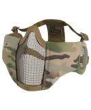 OneTigris 6" Foldable Half Face Airsoft Mesh Mask with Ear Protection, Military Tactical Lower Face Protective Mask Multicam - Buy Online on SooperMarket.com