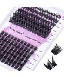 Cluster Eyelash Extensions - D Curl Mixed Individual Lashes 0.07mm 12-16mm | Soft Fluffy DIY Lash Extensions - Wendy Lash Clusters - Buy Online on SooperMarket.com