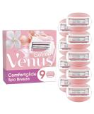 Gillette Venus Comfortglide Spa Breeze Razor Blades - 9 Replacement Blades for Women | Smooth & Effortless Shaving - Buy Online on SooperMarket.com