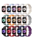 15 Pack Soft Silicone Bands Compatible with Apple Watch Band 40mm 41mm 38mm 45mm 44mm 42mm for Women Men Waterproof Sport iWatch bands Replacement Strap Wristbands for iWatch SE Series 8 7 6 5 4 3 2 1 15pack-color 38mm/40mm/41mm - Buy Online on SooperMarket.com