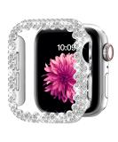 Bling Bumper Case Compatible with Apple Watch Series 6 5 4 Se 44mm Diamond Protective Face Cover for Women Hard PC Frame Protector for iWatch 44mm Silver Silver 44mm - Buy Online on SooperMarket.com