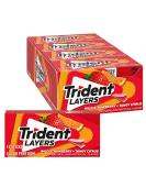 Trident Layers Strawberry & Citrus Sugar Free Gum, 12 Packs of 14 Pieces Strawberry + Citrus 14 Count (Pack of 12) - Buy Online on SooperMarket.com