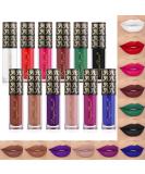12Pcs Dark Liquid Lipstick Matte Sets  24-Hour Smudge Proof Long Lasting Matte Lipstick Lip Stain Lip Gloss Set-White/Red/Vampire/Green/Black/Chocolate/Purple/Nude/Blue - Buy Online on SooperMarket.com
