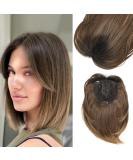MORICHY Synthetic Hair Topper 12'' - Ombre Brown 3 Color Tone - Big Base Cover - Hair Volume Booster - Buy Online on SooperMarket.com