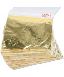 200Pcs Gold Leaf Sheets Gold Foil Sheets for Gilding Crafting, Art & DIY Projects, Picture Frames, Home Walls, Interior and Multi Artistic Decoration, Imitation Gold Foil Sheets 5.5" x 5.5" - Buy Online on SooperMarket.com