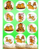 Pre-Cut Garfield 2B Edible Stand up Wafer Paper Cupcake Toppers Cake Decorations Birthday Party Cat (24) - Buy Online on SooperMarket.com