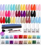 REDNEE 33pcs Nail Dip Powder Kit Starter Set - 24 Summer Colors with Essential Liquid Set & Professional Tools for French Nail Art Design | Festival-Ready Collection - Buy Online on SooperMarket.com