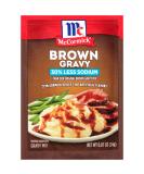 McCormick 30% Less Sodium Brown Gravy Mix 0.87 oz (Pack of 12) - Savory & Convenient Seasoning for 12 Meals - Buy Online on SooperMarket.com
