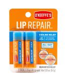 O'Keeffe's Cooling Relief Lip Repair Lip Balm for Dry, Cracked Lips, Stick, Twin Pack - Buy Online on SooperMarket.com