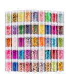Holographic Chunky and Fine Glitter Mix, 45 Colors Festival Chunky Sequins & Fine Glitter Powder, Iridescent Glitter Flakes, Cosmetic Face Body Eye Hair Nail Art Resin Tumbler Glitter Loose Glitter - Buy Online on SooperMarket.com