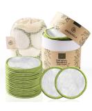 Greenzla Reusable Makeup Remover Pads (20 Pack) with a Washable Laundry Bag and Round Box for Storage, Reusable Bamboo Cotton Rounds for All Skin Types, Eco-Friendly Reusable Bamboo Cotton Pads - Buy Online on SooperMarket.com