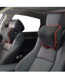 Crofy 2 Pack Car Neck Pillow, Softness Car Headrest Pillow for Driving with Adjustable Strap, 100% Memory Foam and Breathable Removable Cover, Comfortable Ergonomic Design (Red Side Rope) - Buy Online on SooperMarket.com