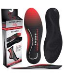 Physix Gear Sport Arch Support Insoles (Full Length) - Plantar Fasciitis Relief for Men & Women - Red/Black - UK Size L 9 1/2-11 | 10-11 1/2 - 1 Pair - Buy Online on SooperMarket.com