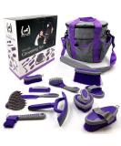 Equi-Neat Horse Grooming Kit 12 Pieces Equestrian Grooming Gift Set that Includes All Types of Horse Hair Brush Curry Comb and Hoof Pick with a Multipurpose Horse Grooming Bag - Buy Online on SooperMarket.com