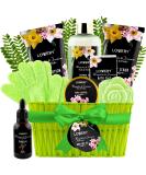 Luxury Spa Bath Gift Set for Women | Magnolia & Jasmine Basket with Jojoba Oil Shower Gel Body Butter & More | Perfect International Gift - Buy Online on SooperMarket.com