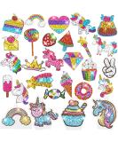 Gem Diamond Painting Kit for Kids  24 Pieces DIY Diamond Painting Stickers  4 Suncatchers and DIY Painting Tools to Create Your Own Diamond Stickers Cute Art Crafts for Girls Boys (Unicorn and Food) - Buy Online on SooperMarket.com
