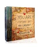 Holoary Self Adhesive Page Photo Album Magnetic Self-Stick Page Scrapbook for 4x6 8x10 Hand Made DIY 40 pages Albums  Printed Kraft Paper Cover Old Map Adventure World Travel Book - Buy Online on SooperMarket.com