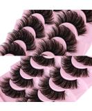 Wiwoseo 3D Faux Mink Eyelashes - 10 Pairs Natural Wispy & Fluffy 17MM Dramatic Effect - Buy Online on SooperMarket.com