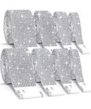 8 Yard Silver Self Adhesive Rhinestone Ribbon Roll - Rhinestone Ribbon for DIY Arts and Crafts, Wedding Decor, Car Decoration - Cludoo - Buy Online on SooperMarket.com