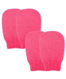 Sibba 2 Pairs Exfoliating Gloves for Body Scrubbing and Tan Removal - Red Exfoliating Mitt for Shower Bath - Effective for Dead Skin and Keratosis Pilaris - Buy Online on SooperMarket.com